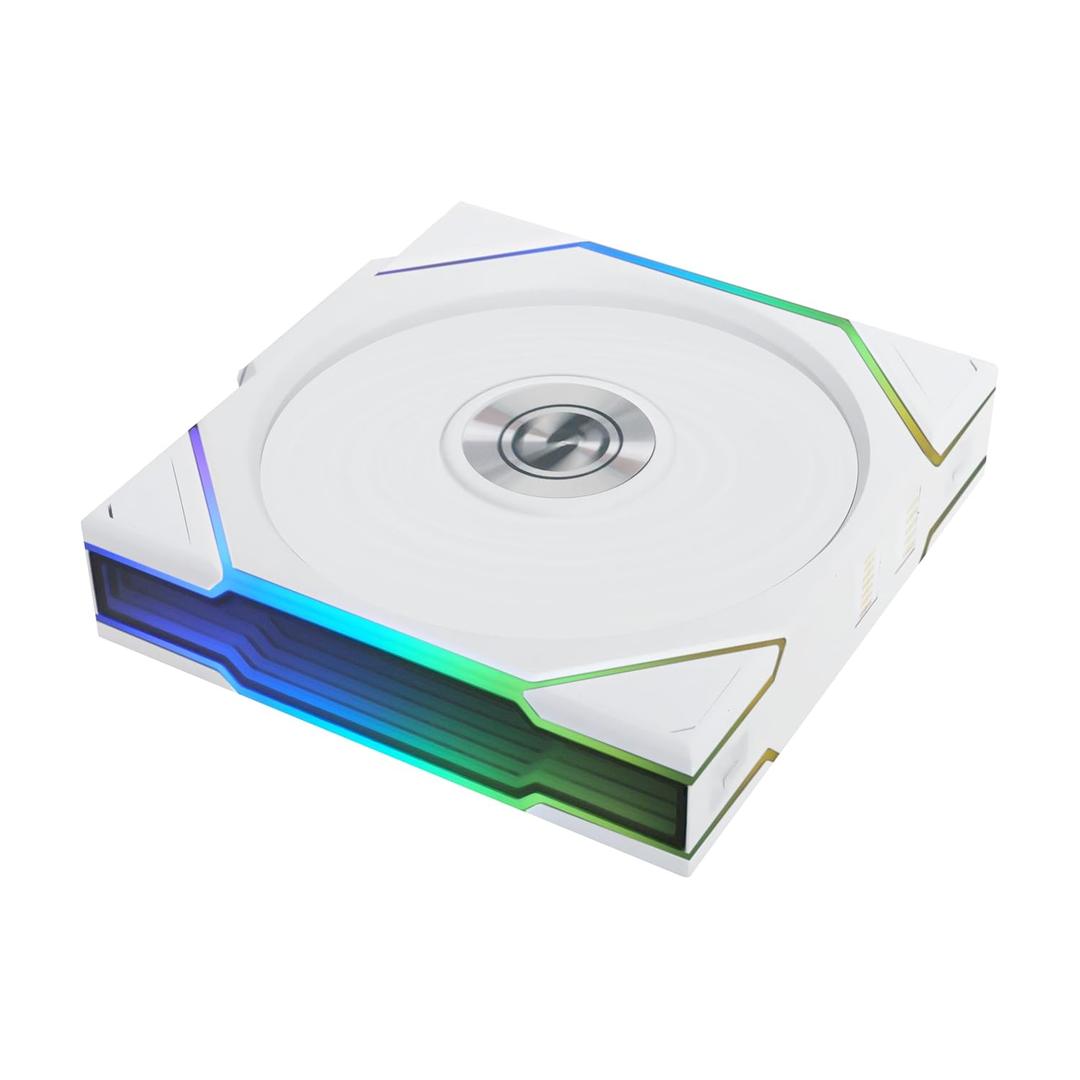 Lian Li UNI Fan TL Wireless 120-Single Pack (Reverse Blade)-2.4 GHz Wireless Signal ARGB Fan-Infinity Mirror-Daisy-Chain-Customizable Lighting-Controller NOT Included & Required - White (12RTL1W1W)