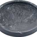 10" Genuine Grey Marble Round Tray - Elegant Decorative Real Stone for Bathroom, Kitchen, Dresser & Vanity, Ideal for Holding Jewelry, Perfume & Shampoo