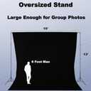 Ravelli ABSL Heavy Duty Photo Video Backdrop Stand Extra Large at 13' Tall and 15' Wide Also can be Dual Air Cushioned 13' Light Stands or use for Banner, Balloon Arch, Projector Screen, Room Divider