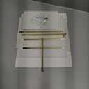 Pickpiff Jewelry Holder Organizer with Velvet, Adjustable 10"-17" Tall, Metal Stand for Display Bracelet, Necklace, Earrings, Rings, White and Gold