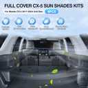 Sunsdrew 8PCS Full Rear&Side Window Sun Shade for Mazda CX-5 2017-2026|Foldable Privacy Protector|Blocks UV Rays&Heat|CX5 Interior Accessories
