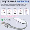 Starlink Ethernet Adapter Kit: IP68 Waterproof and Lightning Protection RJ45 Coupler for Starlink Mini Network LAN Cable Extender - Suitable for Repair and Extend Network Cables (PoE not Supported)