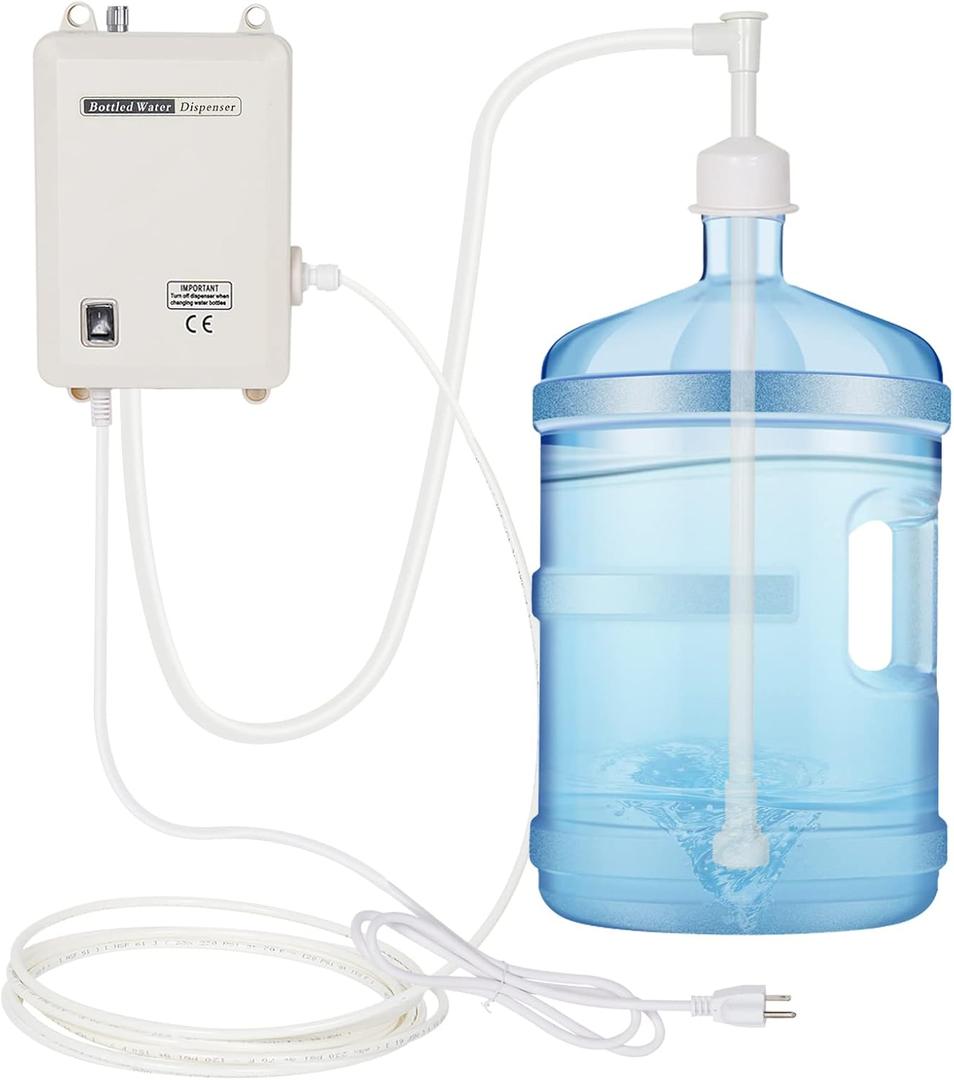 Bottled Adjustable Drinking Water Pump System Single-Tube Power 25W, Bottled Water Dispensing 2L Flow Electric Water Pump for 5 Gallon Bottle Water for Coffee,Refrigerators,Ice Maker,Faucet