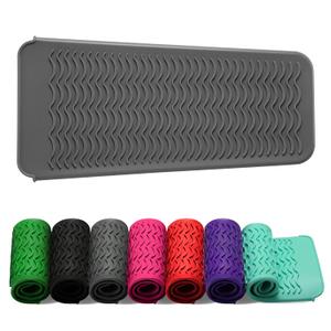 ZAXOP Resistant Silicone Mat Pouch for Flat Iron, Curling Iron,Hot Hair Tools (Grey) (1 PACK)
