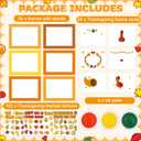 24 Sets Thanksgiving Handprint Crafts Kits for Kids DIY Thanksgiving Hand Keepsake Craft with 3 Large Ink Pads Fall Palm Painting with Frame Crafts for Classroom Home Art Activity Autumn Party Favors