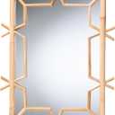 Bali & pari Jasani Geometric Natural Rattan Frame Wall Mirror 1.2"L x 26"W