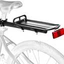 YONTUO Rear Bike Rack,Bike Cargo Rack,Aluminum Alloy,Large Size Reflective,Retractable,Universal
