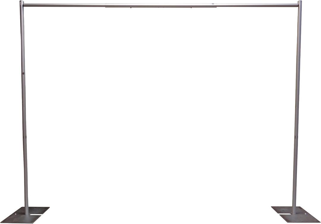 OnlineEEI 8 Foot Tall Fixed Height Portable Pipe and Drape Backdrop Kit 8ft x 10ft (No Drapes)
