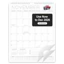 Gannyfer 2026 Wall Calendar, 14" x 11" Spiral Bound 2026 Calendar, 18 Month Minimalist Wall Calendar, Use Now to Dec 2026, Magnetic Fridge Calendar Perfect for Home School Office (3 Stickers) Pack of 3
