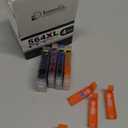 564XL Ink Cartridges Black Color Combo Pack (4-Pack, 1B/1C/1M/1Y) Replacement for HP Ink 564 564XL for Photosmart 7520 6520 6525 6520 3520 5520 OfficeJet 4620 DeskJet 3520 3522 Printer