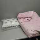 Intelligent Design Queen Comforter Set, 4 Piece Metallic Hearts Cozy Bedroom Set for Girls, Queen Bed Set Soft & Plush Comforter, All Season Fluffy Bedding Set, Rosalie, Full/Queen, Pink Silver