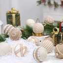 12PCS Christmas Ball Ornaments, 3.14"/80MM Boho Shatterproof Christmas Tree Hanging Ball Decorations, for Home Indoor Farmhouse Xmas Vase Bowls Filler Centerpiece Rustic Decor