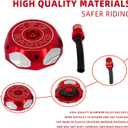 Dirt Bike Gas Cap, Motorcycle Gas Fuel Tank Cap with Breather Valve Universal CNC for CRF CR XR 50cc - 150cc RM KX KLX TTR SSR Apollo TAO TAO SDG Dirt Pit Bike Red
