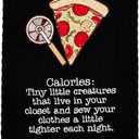 Mud Pie Circa Kitchen Waffle Weave Towel, Pizza, 26" x 16.5"