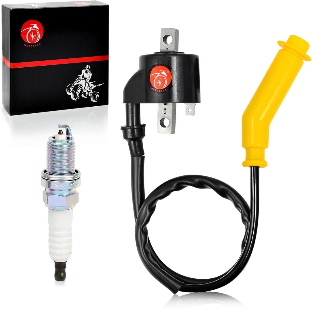 MOTO1988 Ignition Coil & Spark Plug For Honda Foreman 500 2005-2011 TRX 500 FE FM FPM FPE OEM 30500-HP0-A71