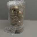 Sea Team 60mm/2.36" Shatterproof Clear Plastic Christmas Tree Ball Ornaments Set, Decorative Hanging Transparent Xmas Baubles with Stuffed Delicate Decorations (30 Counts , Champagne)