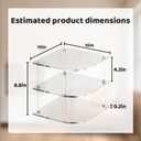 Plate Organizer for Cabinet Space Saver,3-Tier Clear Acrylic Dish Organizer for Cabinet, Sturdy Corner Storage for Plates, Bowls, Versatile for Kitchen & Bathroom