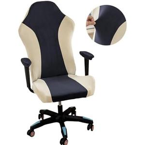 Lavish Cover Velvet Stretchable Gaming Chair Cover, Washable, Anti-Scratch Slipcover with Armrest Protection, Cat Scratch Proof for Office and Computer Chairs(No Chair, NavyBlue)