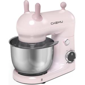 Stand Mixer, Compact & Space-Saving, Stainless Steel Bowl, Unique & Playful Design, Effcient 300W Motor, Dishwasher-Safe Attachments, SM-2549A (Pink)