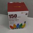 C9 Christmas Lights Outdoor, 82 FT 100 LED Connectable C9 String Lights with 8 Modes and Timer Extendable Xmas Tree Patio Roofline Garden Yard Holiday Party Indoor Outdoor Decoration, Multicolor