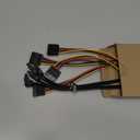 Cable Matters SATA III Data Cable and SATA Power Cable Kit with Straight and 90 Degree SATA3 Connector, Power Splitter Adapter, and Molex Adapter in Black