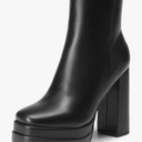 DREAM PAIRS Women's Platform Gogo Ankle Boots High Chunky Heels Square Toe Comfort Party Dress Booties Shoes for Women 8.5