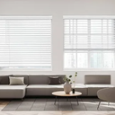 DEZ FURNISHINGS Cordless 2" Faux Wood Blind, 45" W x 60" H, White