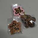 3 x Leopard Print Bag Charms for Women, Cute Leather Keychain Bag Accessories for Handbags Totes & Backpacks, (Mix Colors)