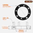 Aeagle 4x156 Wheel Adapters 2" for Polaris Sportsman Ranger RZR, Forged 4 Lug Wheel Spacers with 3/8"-24 Studs 131mm Bore 4PCS