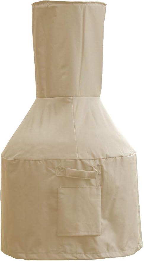 Sturdy Covers Chiminea Defender - Durable, Weather-Proof Chiminea Fire Pit Cover (Tan)