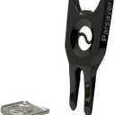 Players Golf Divot Tool - 6 in 1 Multi Purpose Tool - Divot Tool with Ball Marker - Alignment Golf Ball Markers Included - Bottle Opener Pitch Fork Gadget - Permanent Marker Pen