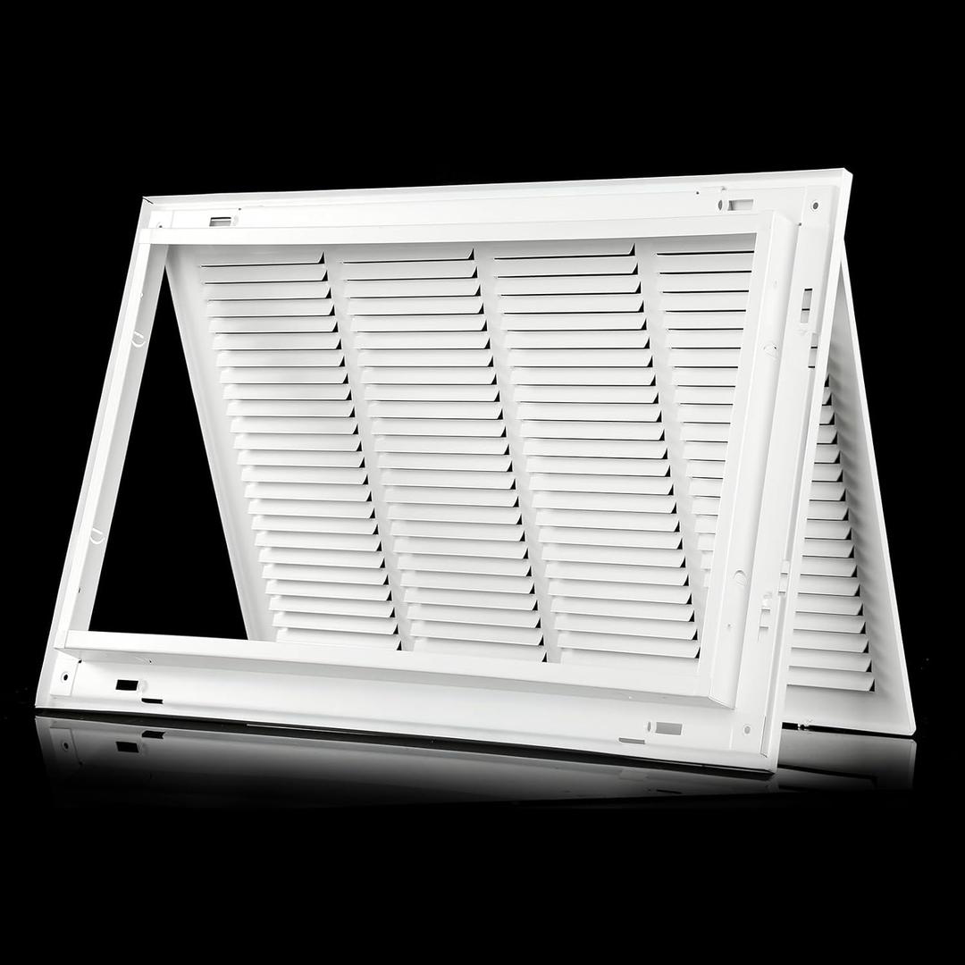 24x18 Return Air Filter Grille [Duct Opening Size] Return Vent Cover for Wall or Ceiling,Steel Return Air Grill Removable Face/Door for 1 inch Filters (24"W x 18"H [Duct Opening])