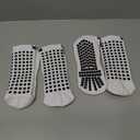Lux Dual Grip Socks - Soccer Grip Socks for Men and Women. GripArray Performance & Comfort (Large, White (2 Packs))