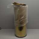 30L/8GAL Gold Lidded Trash Can with 100 Garbage Bags Metallic Gold Brass Kitchen Garbage Bin with Flip Lid Commercial Compact Waste Basket for Shopping Centers, Elevator Doors, Hotels