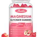 Magnesium Glycinate Gummies - Sugar Free, Magnesium Complex Potassium Supplement with Potassium, VitaminD, B6 for Calm, Sleep & Stress Relief for Adults - 60 Peach Gummies