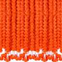 6 Pcs 5 Feet Long Strands Marigold Flowers Garland with Pendant Indian Wedding Decoration Artificial Decorations for Altar Faux Flower for Diwali, Pooja, Bush Floral Party (Dark Orange)