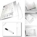 SILLY MONKEY Ergonomic Writing Slant Board Set w/Dry Erase Sticker Sheet & Whiteboard Pen Integrated Tablet and Book Holder Clear Acrylic Writing Slope (Upgraded)