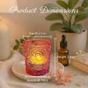 56 Pack Sun Moon Star Embossed Glass Tea Light Candle Holders - Votive Candle Holders for Wedding, Party, Home Decor, and Table Centerpieces (Blush Pink)