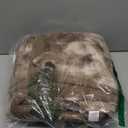 Luxury 1000GSM Faux Rabbit Fur Throw Blanket, Tie-Dye Brown, Ultra Soft Plush 3D Bubble Design, Reversible Mink Brown Blanket for Couch, Sofa, Bed & Living Room, 50"x60", Gift for Women & Family