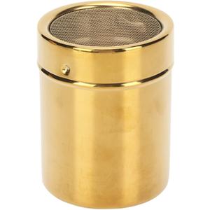 Stainless Steel Powder Shaker, Salt & Pepper Salt Shakers Gold Fine Mesh Powder Sugar Shaker Can be Used to Hold Salt Powdered Sugar