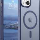 SUPFINE Magnetic for iPhone 15 Case (Compatible with MagSafe) (Military Grade Drop Protection) Slim Translucent Matte Shockproof with Anti-Fingerprint Phone Case, Lavender Gray