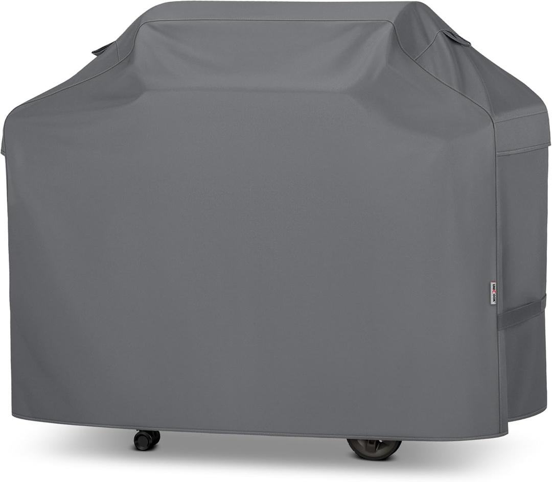 Unicook 65 Inch Grill Cover for Outdoor Grill, Heavy Duty Waterproof BBQ Cover, Fade Resistant Gas Barbecue Protector, Compatible with Weber, Char-Broil, Nexgrill BBQs up to 63" Wide, Gray