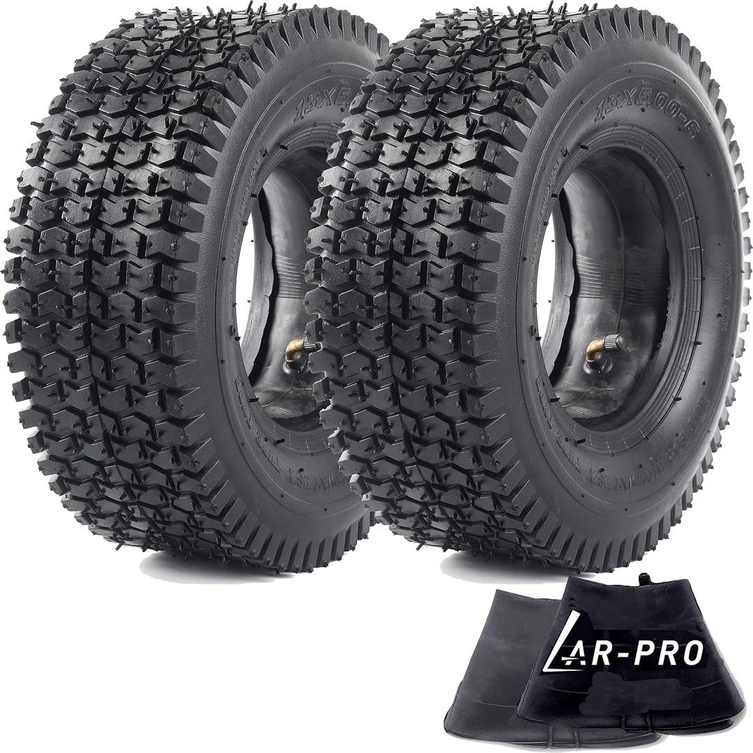 (5-Set) AR-PRO Replacement 13x5.00-6 Tire and Inner Tube Sets for Razor Dirt Quad Versions 1-18 - Compatible with Yerf Dog, Motovox, and More - Also Compatible with Yard Tractors and Hand Trucks, 13x5.00-6, TR-87
