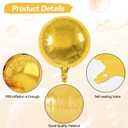 20PCS Gold Black Round Shaped Balloons, 18 Inch Round Foil Balloon, Round Aluminum Giant Helium Balloon For Birthday New Year Party Retirement Ceremony Wedding Graduation Anniversary Decorations