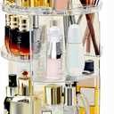 360 Rotating Makeup Organizer for Vanity Adjustable Cosmetic Display Case Large Capacity Skincare Organizers Perfume Organizer Spinning Holder for Countertop Vanity and Bathroom