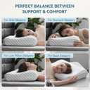 Neck Pillow Memory Foam Contour Pillow for Pain Relief Cervical Pillow for Sleeping, Orthopedic Pillow for Neck and Shoulder Pain, Ergonomic Pillow for Side Back Stomach Sleeper-Soft, Soft - Standard