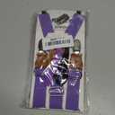 2 Pieces Dog Diaper Suspenders Escape Proof, Adjustable Belly Band for Male Dogs and Diaper Holder for Female Dogs in Heat, Washable & Reusable with 3 Clips(Black&Purple,S/M)