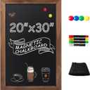 SELEAD 100% Real Wood Frame Magnetic Chalkboard Words Sign - 20" x 30" Rustic Wall Decor Bulletin Chalk Board for Home Kitchen, Business, Restaurant, Farmhouse
