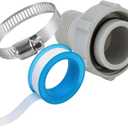 Pool Drain Hose Adapter Fits Coleman, Above Ground & Bestway Pools, ID 1.5-Inch OD 1.0-Inch With 3/4-Inch Garden Hose Thread, Drain Plug Connector Connect To The Garden Pipe