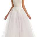 Hoopless Petticoat Crinoline Slip Underskirt for Bridal Wedding Dress WPT109